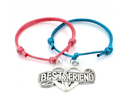 BRANSOLETKA PRZYJAŹNI BEST FRIEND SERCE ZESTAW