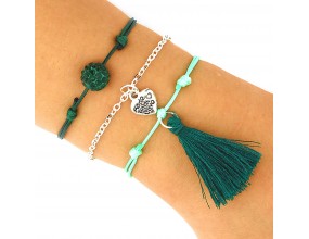 BRANSOLETKA ZESTAW SHAMBALLA CHWOST CHARMS LATO