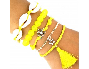 ZESTAW BRANSOLETKA NEONOWA GWIAZDA SEASHELL SUMMER