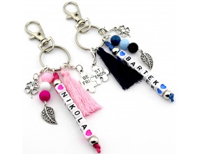 Brelok dla par komplet Walentynki Prezent różowy