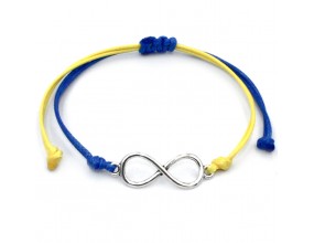 BRANSOLETKA SERCE UKRAINA SOLIDARNI NIEBIESKO-ŻÓŁ.